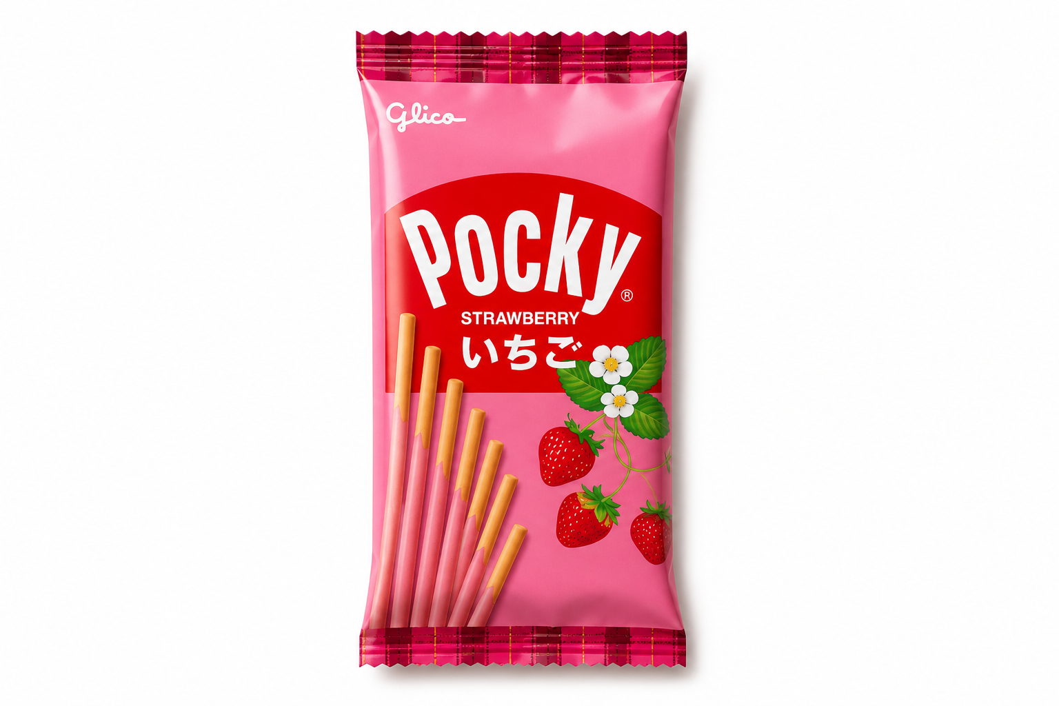 Pocky Strawberry with Real Fruit Pieces – Pack of 8